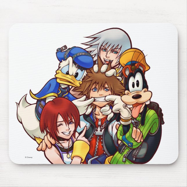 Kingdom Hearts | Main Cast Illustration Mouse Pad (Front)