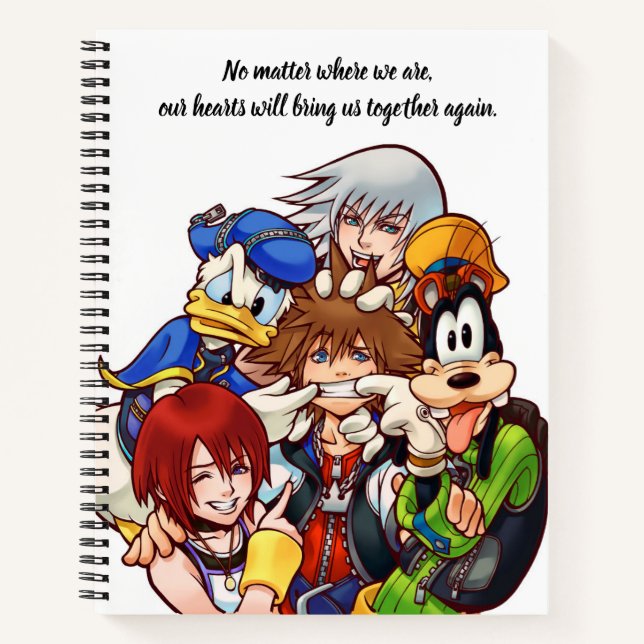 Kingdom Hearts | Main Cast Illustration Notebook (Front)