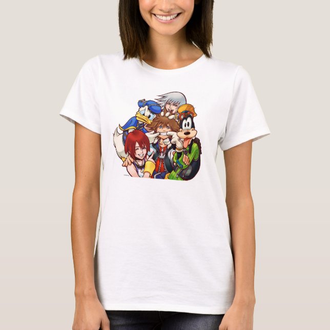 Kingdom Hearts | Main Cast Illustration T-Shirt (Front)
