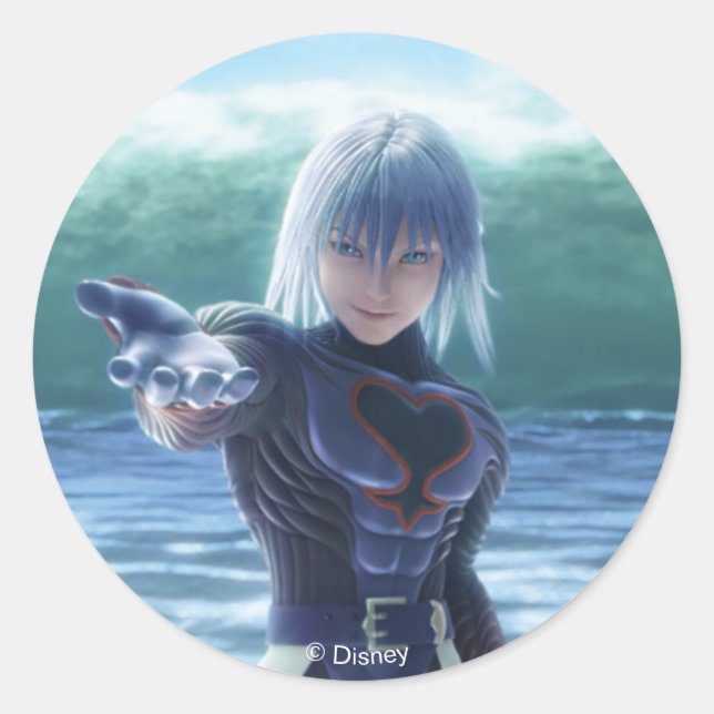 Kingdom Hearts | Riku In The Ocean Film Still Classic Round Sticker (Front)