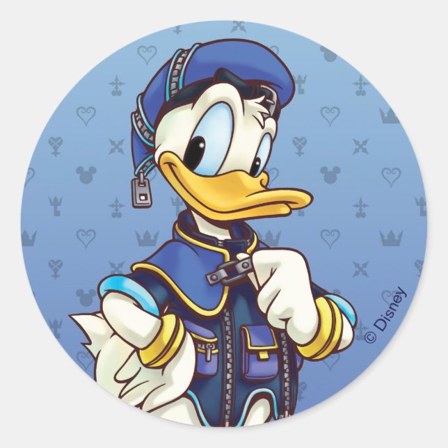 Kingdom Hearts | Royal Magician Donald Duck Classic Round Sticker (Front)