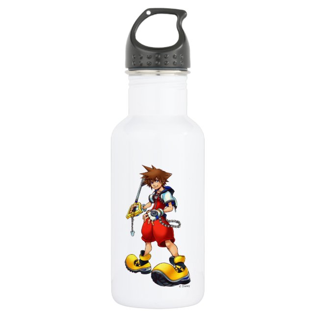 Kingdom Hearts | Sora Character Illustration 532 Ml Water Bottle (Front)