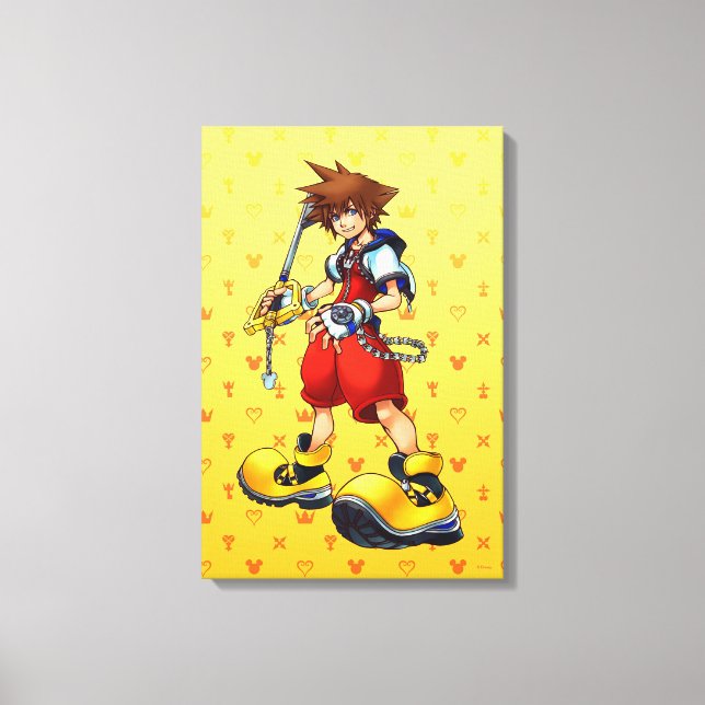 Kingdom Hearts | Sora Character Illustration Canvas Print (Front)