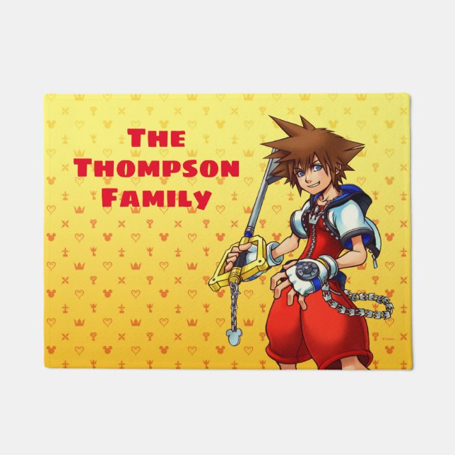 Kingdom Hearts | Sora Character Illustration Doormat (Front)