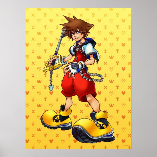 Kingdom Hearts | Sora Character Illustration Poster (Front)