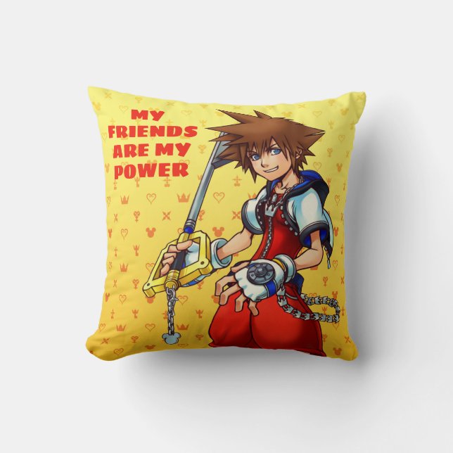 Kingdom Hearts | Sora Character Illustration Throw Pillow (Front)