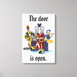 Kingdom Hearts   Sora, Donald, & Goofy On Throne Canvas Print
