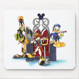 Kingdom Hearts   Sora, Donald, & Goofy On Throne Mouse Pad
