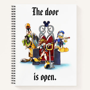 Kingdom Hearts   Sora, Donald, & Goofy On Throne Notebook