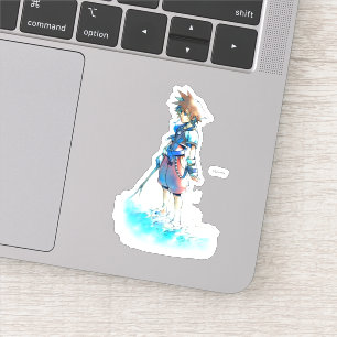 Kingdom Hearts Sora On Beach Watercolor