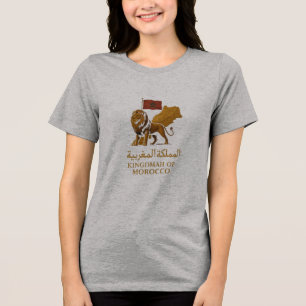 "Kingdom of Morocco Pride T-Shirt المملكة المغرب Tri-Blend Shirt