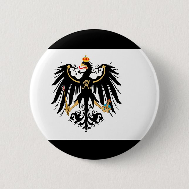 Kingdom of Prussia national flag 2 Inch Round Button (Front)