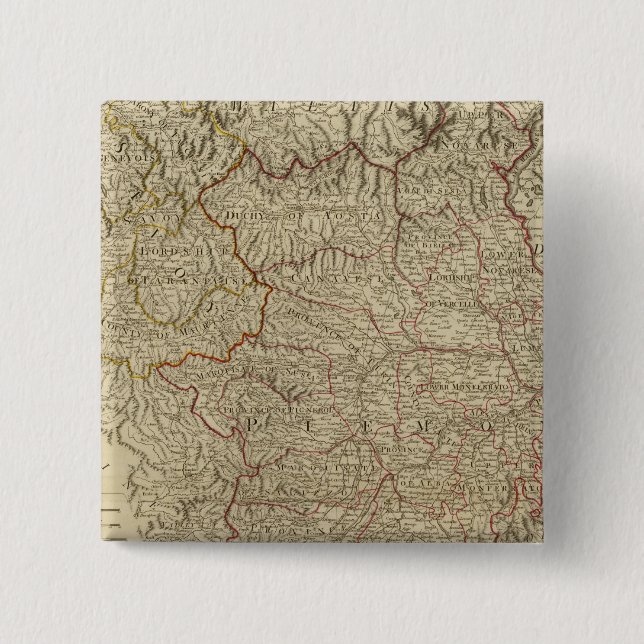Kingdom of Sardinia 2 Inch Square Button (Front)
