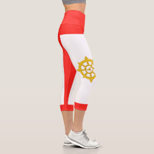 Kingdom of Sikkim Flag Capri Leggings