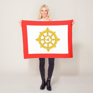 Kingdom of Sikkim Flag Fleece Blanket