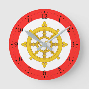 Kingdom of Sikkim Flag Round Clock