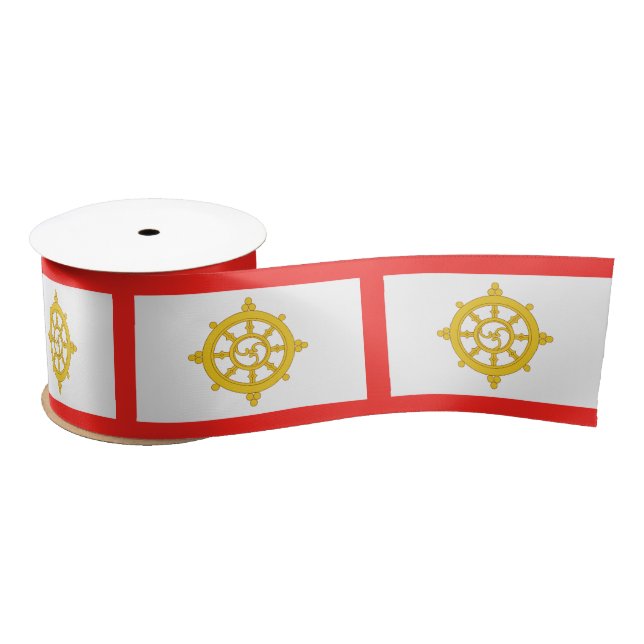 Kingdom of Sikkim Flag Satin Ribbon (Spool)