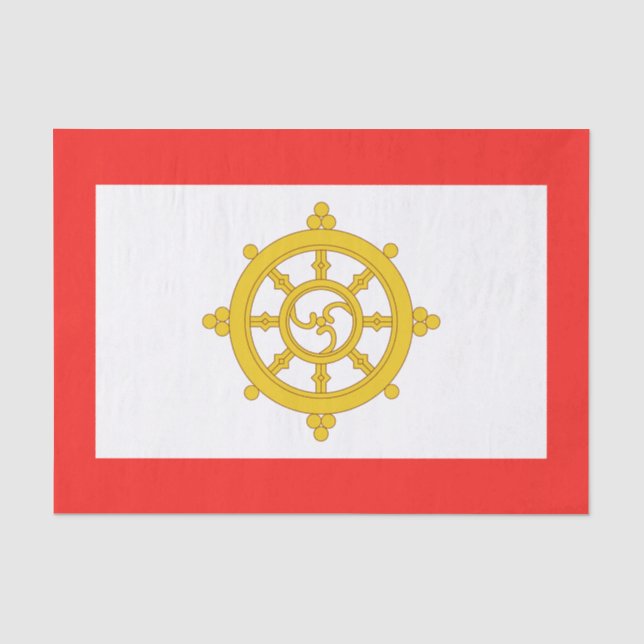 Kingdom of Sikkim Flag Tissue Paper (Front)