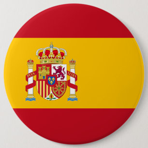 Kingdom of Spain flag 6 Inch Round Button