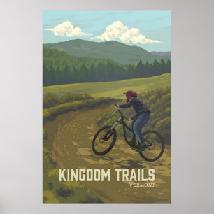 Kingdom Trails Vermont Mountain Biking Travel Poster