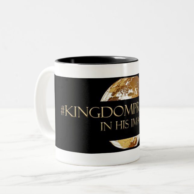 #KINGDOMPRENEUR- IN HIS IMAGE  TM Two-Tone COFFEE MUG (Front Left)
