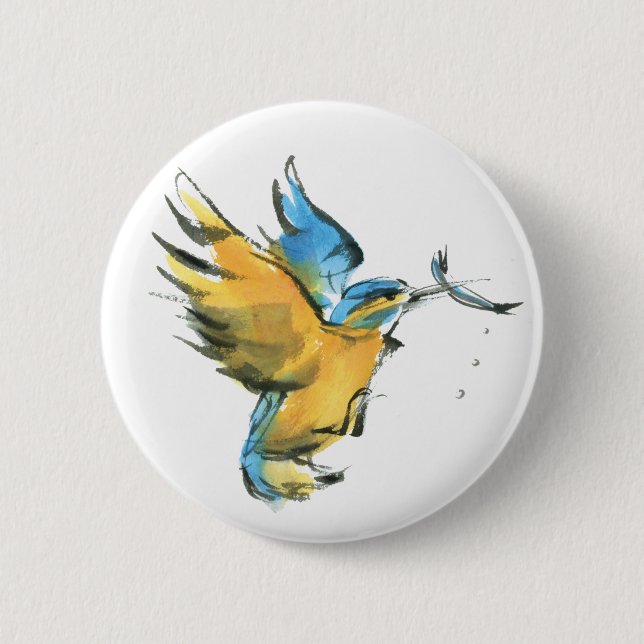 Kingfisher 2 Inch Round Button (Front)