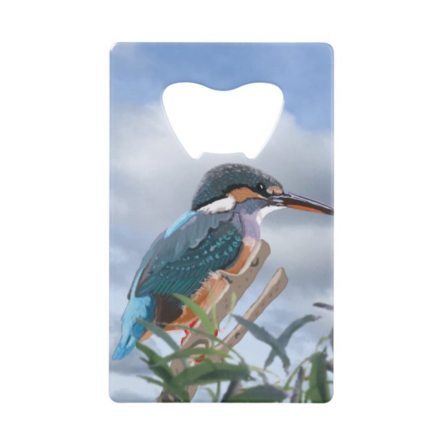 Kingfisher and Willow  Credit Card Bottle Opener (Front)