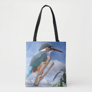 Kingfisher and Willow Tote Bag