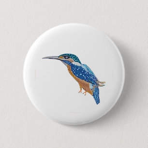 KingFisher Bird 2 Inch Round Button