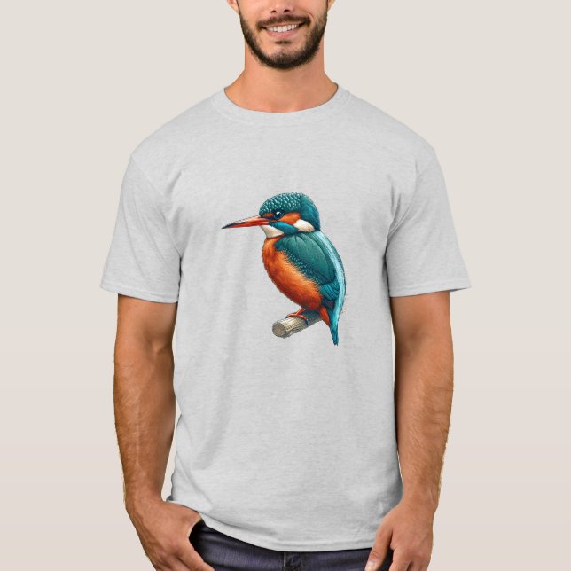 Kingfisher bird Basic T-Shirt (Front)