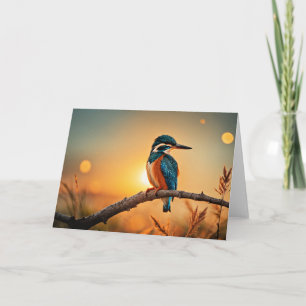 Kingfisher bird card