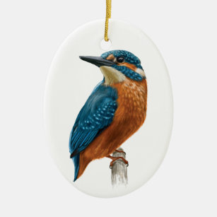 Kingfisher Bird Ceramic Ornament
