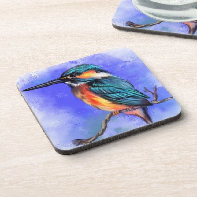 Kingfisher Bird Coaster (Left Side)