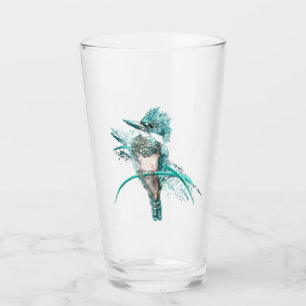 Kingfisher Bird Graphic Art Wildlife Animal Art Glass