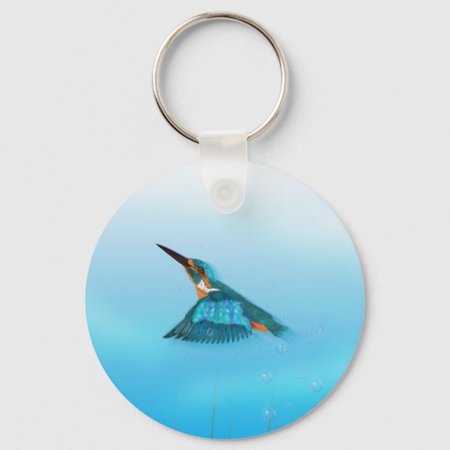 Kingfisher Bird Keychain (Front)
