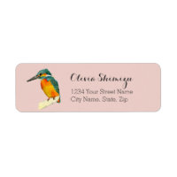 Kingfisher Bird Watercolor Painting Address
