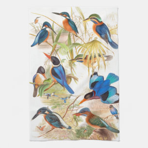 Kingfisher Birds Wildlife Animals Pond Kitchen Towel