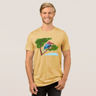 Kingfisher block T-Shirt Tri-Blend Shirt
