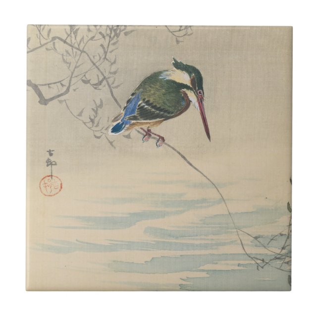 Kingfisher by Ohara Koson Tile (Front)