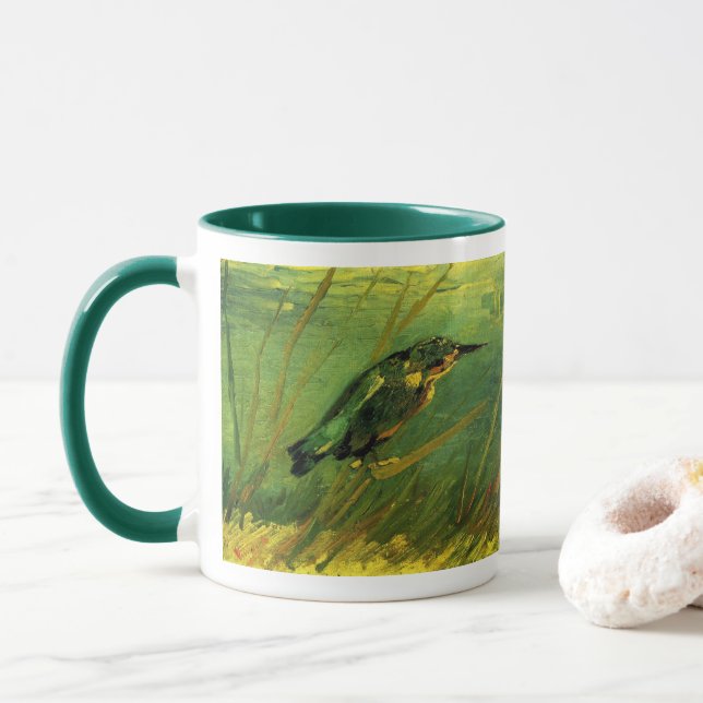 Kingfisher by Vincent van Gogh Mug (With Donut)