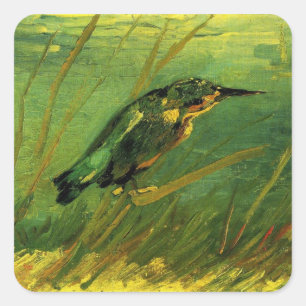 Kingfisher by Vincent van Gogh Square Sticker