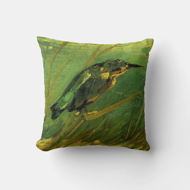 Kingfisher by Vincent van Gogh Throw Pillow (Front)