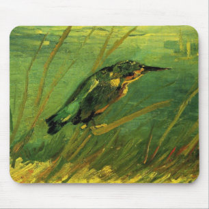 Kingfisher by Vincent van Gogh, Vintage Fine Art Mouse Pad