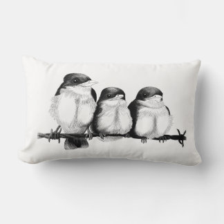 Kingfisher Chicks Lumbar Pillow