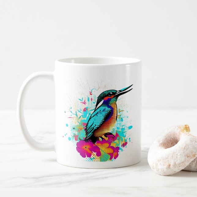 Kingfisher coffee mug (With Donut)