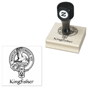 Kingfisher Crest Rubber Stamp