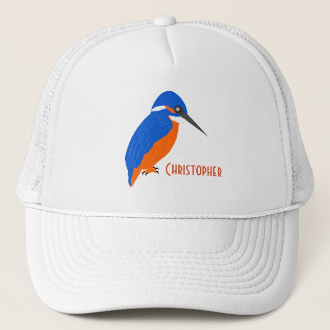 Kingfisher Design Just Add Name Trucker Hat (Front)