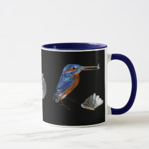 KINGFISHER  , Electric Blue, Black Mug