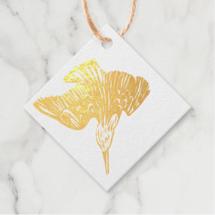kingfisher Gold Favour Tag