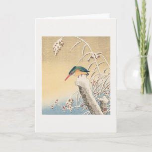 Kingfisher in the snow card